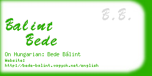 balint bede business card